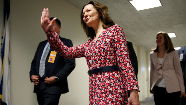 Nominee to be Director of the Central Intelligence Agency Gina Haspel arrives for meetings with Senators on Capitol Hill in Washington