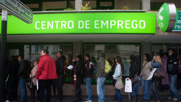 Jobseekers At An Employment Office