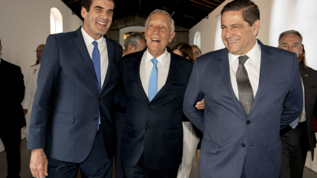 Marcelo Rebelo de Sousa na inauguração da exposição “Viagem presidencial”