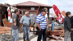 Leslie destruiu restaurantes, casas, apoios de praia e Polícia Marítima na Praia da Vieira