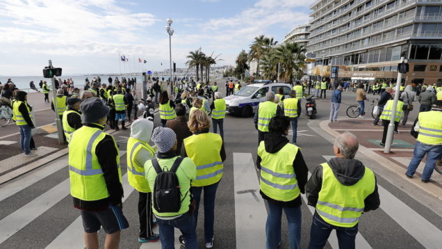 Yellow vests protest against fuel prices in southern France