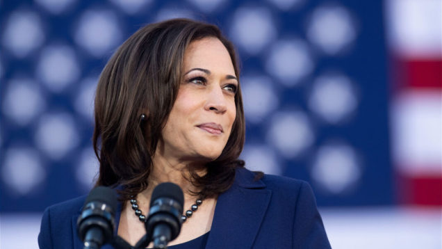 Washington DC, United States, democratic party vice presidential nominee Kamala Harris in election campaign in Washington DC