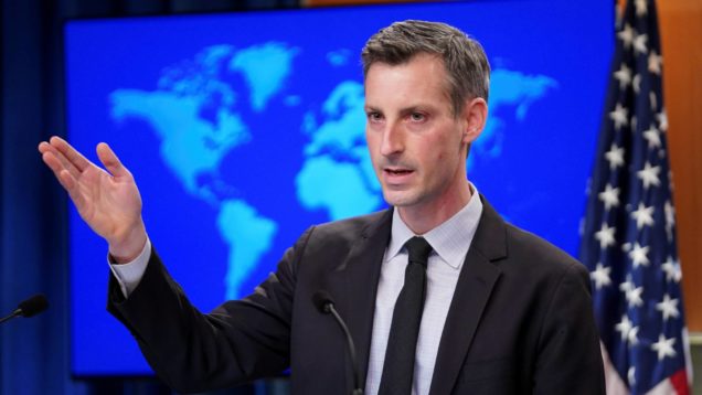 FILE PHOTO: U.S. State Department Spokesman Ned Price holds news briefing at State Department in Washington