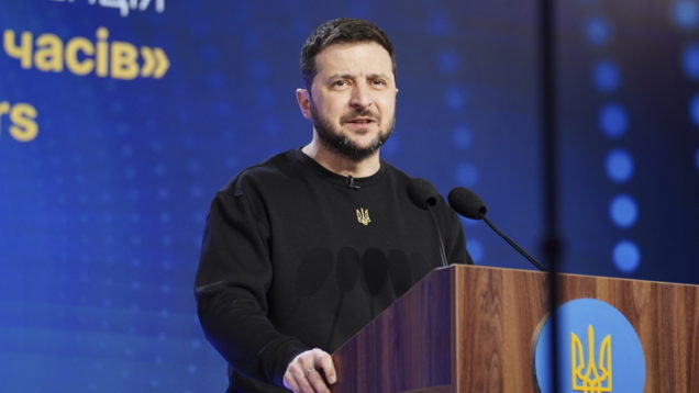 Ukrainian President Zelensky attends interantional conference in Kyiv