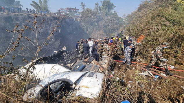 Yeti Airlines ATR72 aircraft carrying 68 passengers crashes in Pokhara, Nepal