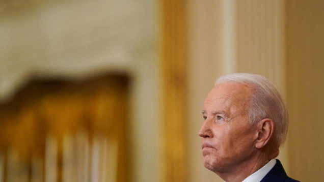 U.S. President Joe Biden holds a formal news conference at the White House